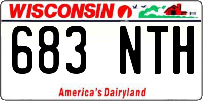 WI license plate 683NTH