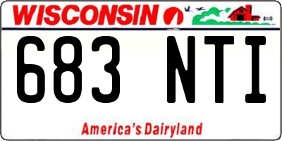WI license plate 683NTI