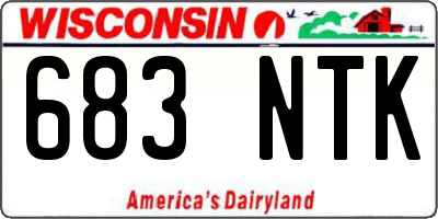 WI license plate 683NTK
