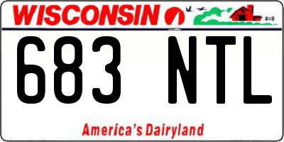 WI license plate 683NTL