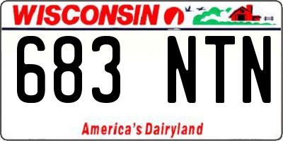 WI license plate 683NTN