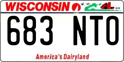 WI license plate 683NTO