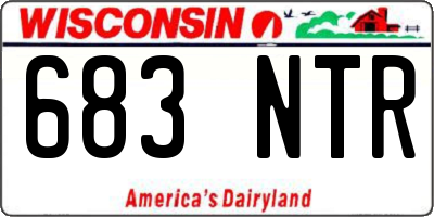 WI license plate 683NTR