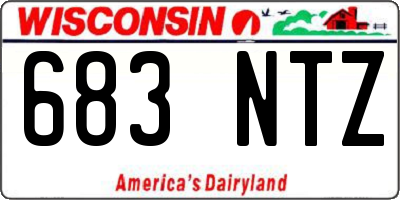 WI license plate 683NTZ