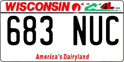 WI license plate 683NUC