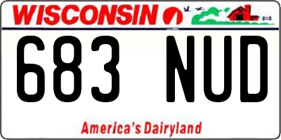 WI license plate 683NUD