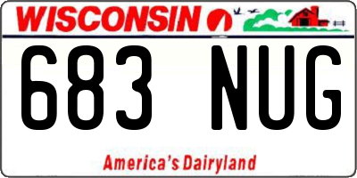 WI license plate 683NUG