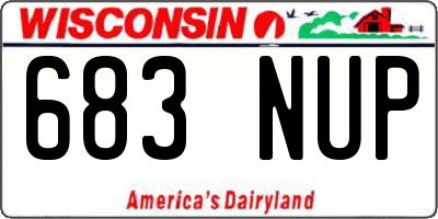 WI license plate 683NUP