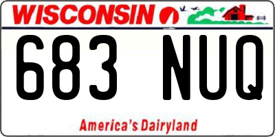 WI license plate 683NUQ