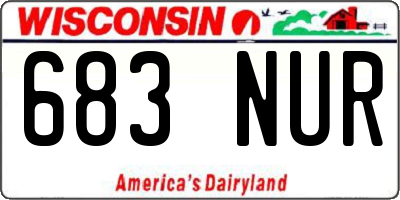 WI license plate 683NUR