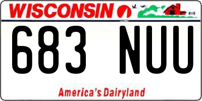WI license plate 683NUU