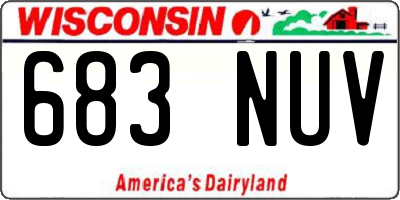 WI license plate 683NUV