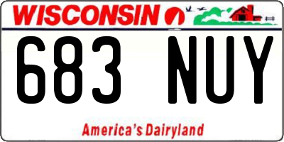 WI license plate 683NUY