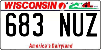 WI license plate 683NUZ