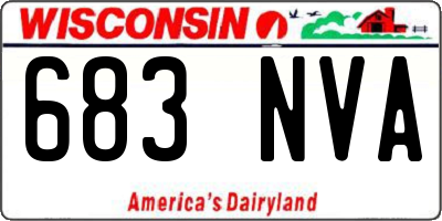 WI license plate 683NVA