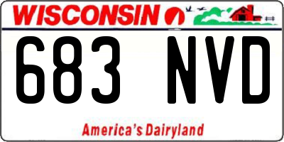 WI license plate 683NVD