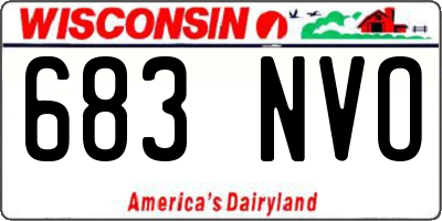 WI license plate 683NVO