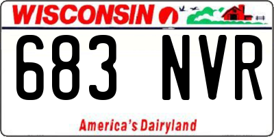 WI license plate 683NVR