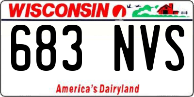 WI license plate 683NVS