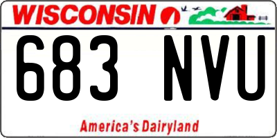 WI license plate 683NVU