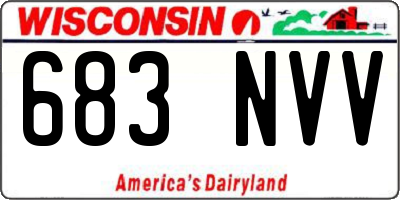 WI license plate 683NVV