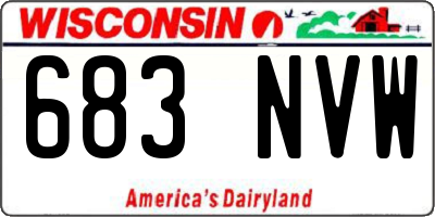 WI license plate 683NVW