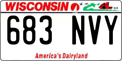 WI license plate 683NVY