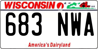 WI license plate 683NWA