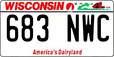 WI license plate 683NWC
