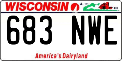 WI license plate 683NWE