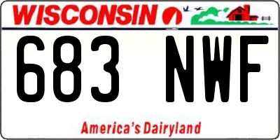 WI license plate 683NWF