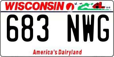 WI license plate 683NWG