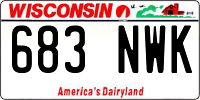 WI license plate 683NWK