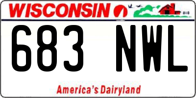 WI license plate 683NWL