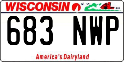 WI license plate 683NWP