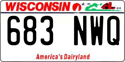 WI license plate 683NWQ