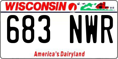 WI license plate 683NWR