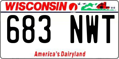 WI license plate 683NWT