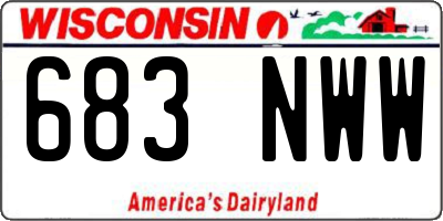 WI license plate 683NWW