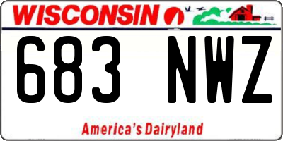 WI license plate 683NWZ