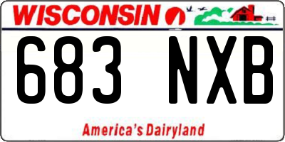 WI license plate 683NXB
