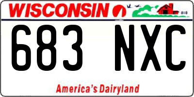 WI license plate 683NXC