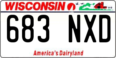WI license plate 683NXD