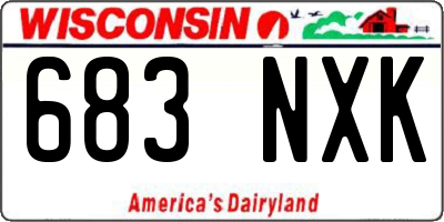 WI license plate 683NXK