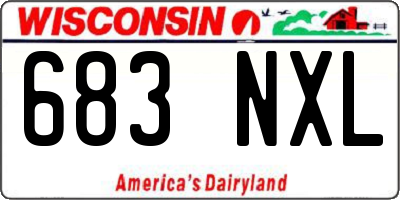 WI license plate 683NXL