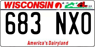 WI license plate 683NXO