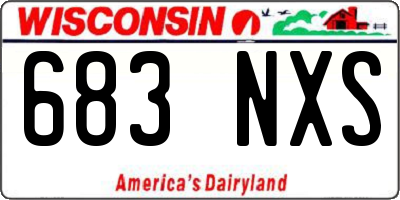 WI license plate 683NXS