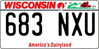 WI license plate 683NXU