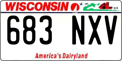 WI license plate 683NXV