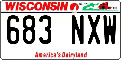 WI license plate 683NXW